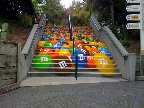 m&ms stair graphics