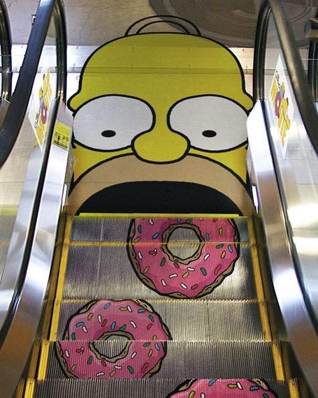 Simpsons Escalator Floor Graphic