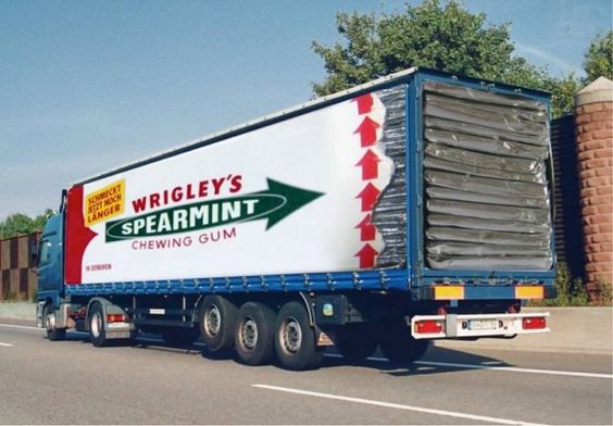 Wrigleys Spearmint Chewing Gum Truck Graphic Wrap
